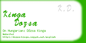 kinga dozsa business card
